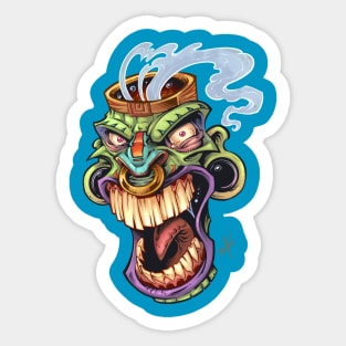 Tiki Head Sticker